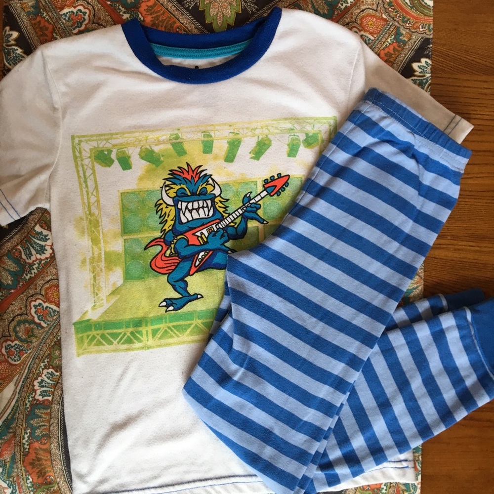 Adorable Monster PJ’s size 7 bundle :)